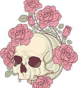 骷髏插畫矢量素材05