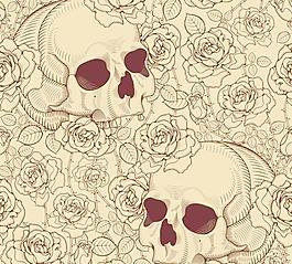 骷髏插畫矢量素材04