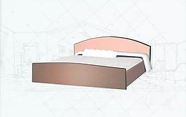 國際主義家具床0063D模型