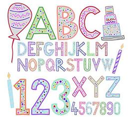 卡通圣誕字母矢量素材2