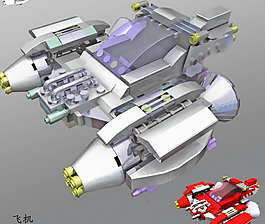 卡通飛機3D模型