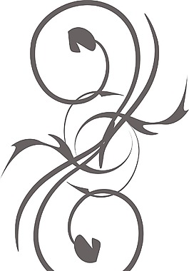 矢量花卉渦流