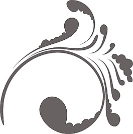 矢量花卉渦流