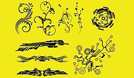 黑色的花紋設(shè)計