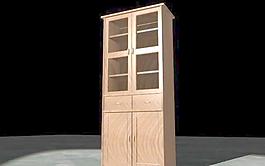 雙開書柜3D模型