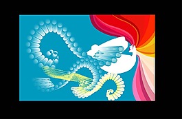 彩色花紋背景
