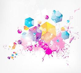 時尚的色彩背景矢量素材01