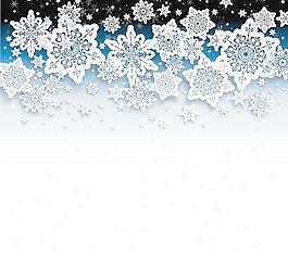 幻想雪花裝飾背景矢量素材2