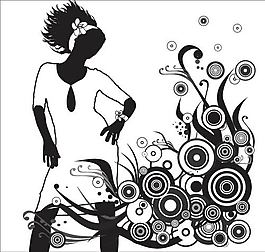 圓環(huán)女性背景