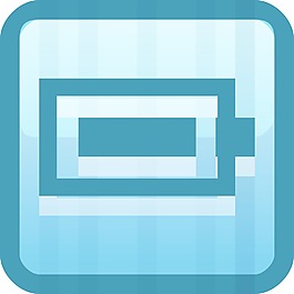 電池充滿藍(lán)色的小應(yīng)用程序圖標(biāo)