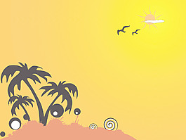 夏季背景矢量插畫