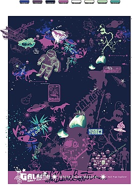 暗色花紋元素