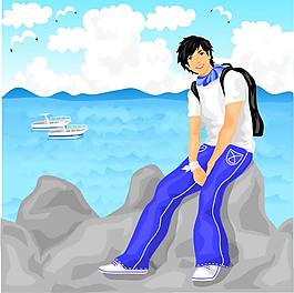 海邊的男生