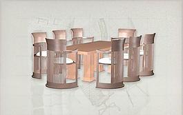 現(xiàn)代主義風(fēng)格之家具組合3D模型組合028