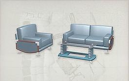 現(xiàn)代主義風(fēng)格之家具組合3D模型組合011