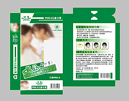 口罩包裝模板