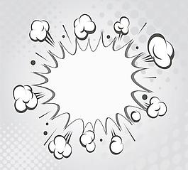爆炸氣泡矢量素材08
