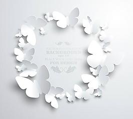 時(shí)尚蝴蝶剪影矢量素材1
