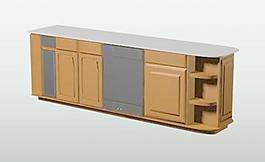 櫥具典范之櫥柜3D模型B-020
