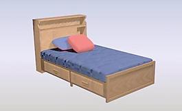 當(dāng)代 、現(xiàn)代家具床3D模型D-004