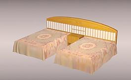 當(dāng)代 、現(xiàn)代家具床3D模型D-011