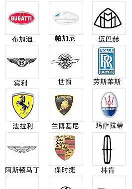 汽車標志矢量素材