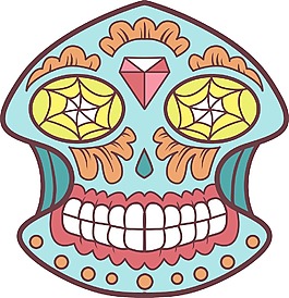 糖頭骨矢量元素