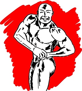 健美先生的插畫矢量圖