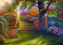花園背景PPT