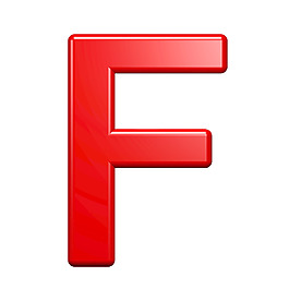 從紅色塑料字母一個字母集白色隔離