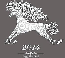 2014馬年圣誕主題模板矢量素材7