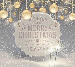 圣誕金banner矢量素材2