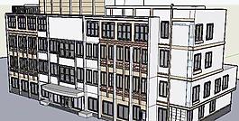 建筑大楼单体SU模型