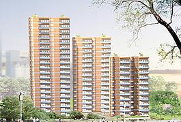 高層建筑psd效果圖