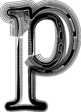 字體說明字母P
