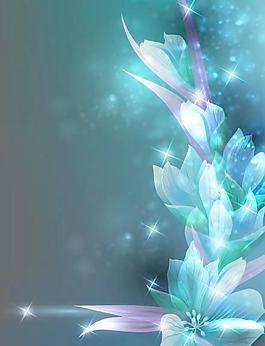 奇幻背景花設(shè)計矢量素材02