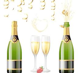 酒和葡萄酒03矢量素材