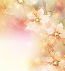 奇幻背景花設(shè)計矢量素材05