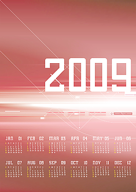 2009 - 12個(gè)月的日歷