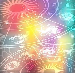 星座輪盤(pán)背景矢量素材01