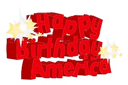 美国生日快乐祝福文本向量