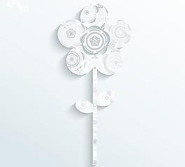 优雅的花朵矢量素材02