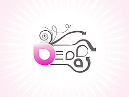花卉矢量壁紙與文本字段