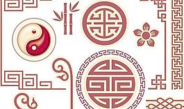 中國(guó)古典花紋矢量素材04