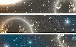 閃爍的星光璀璨的banner1向量