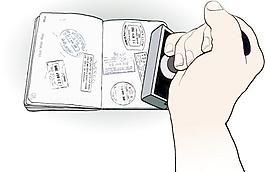 護(hù)照visasvector材料