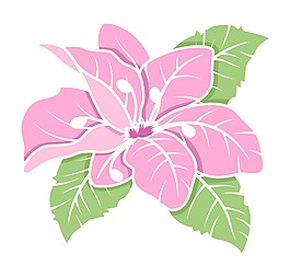 粉紅色的花朵矢量插畫