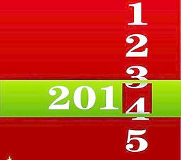 2014滾動數(shù)碼賀卡設(shè)計矢量素材