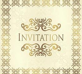 金色歐式花紋花邊矢量素材02