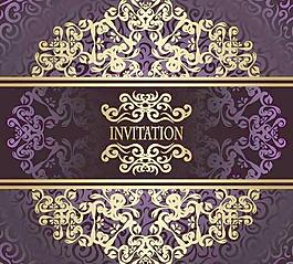 金色歐式花紋花邊矢量素材03